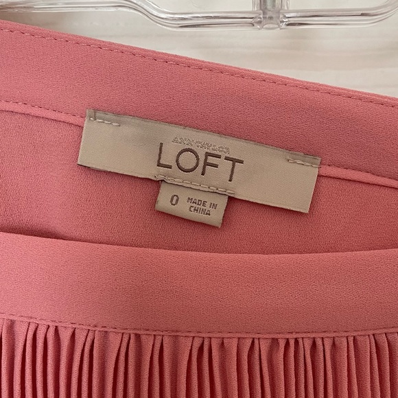 Loft Pleated Midi Skirt in Pink - Picture 3 of 4